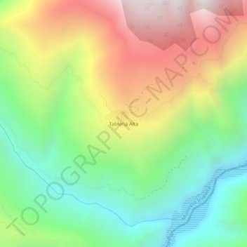 Mappa topografica Tableria Alta, altitudine, rilievo
