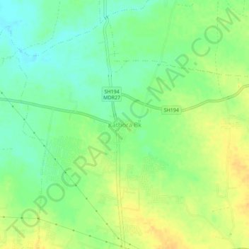Mappa topografica Kathora Bk, altitudine, rilievo