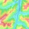 Mappa topografica Barreo, altitudine, rilievo