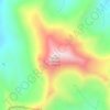 Mappa topografica Mount Harvard, altitudine, rilievo