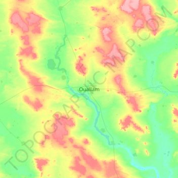 Mappa topografica Ouallam, altitudine, rilievo
