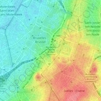 Mappa topografica Kunstberg, altitudine, rilievo