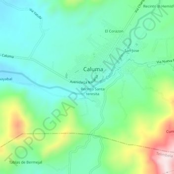 Mappa topografica Recinto el despertar, altitudine, rilievo