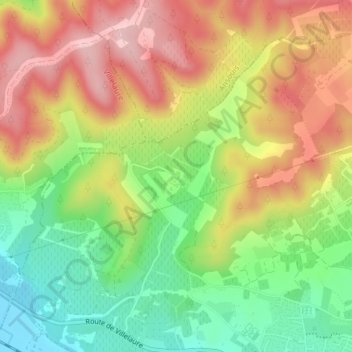 Mappa topografica Val Joanis, altitudine, rilievo