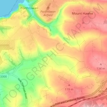 Mappa topografica Mawla, altitudine, rilievo