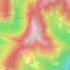 Mappa topografica Monte Mosca, altitudine, rilievo