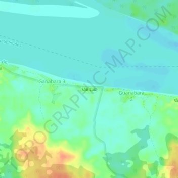 Mappa topografica São Luiz, altitudine, rilievo