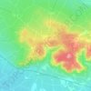 Mappa topografica Saint-Émilion, altitudine, rilievo