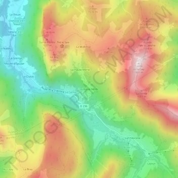 Mappa topografica La Basse Meille, altitudine, rilievo
