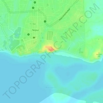 Mappa topografica Agnigarh Hill, altitudine, rilievo