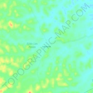 Mappa topografica Las Pasas, altitudine, rilievo