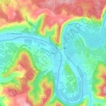 Mappa topografica L'Alcade, altitudine, rilievo