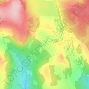 Mappa topografica Cascade du Saltou, altitudine, rilievo