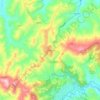 Mappa topografica Urbino, altitudine, rilievo