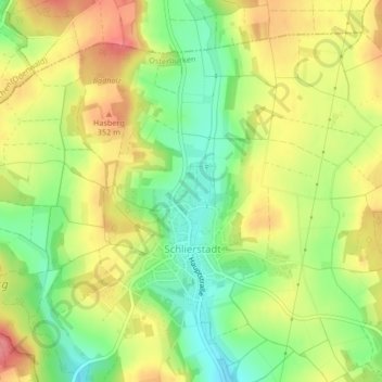 Mappa topografica Mühlgasse, altitudine, rilievo