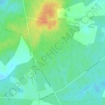 Mappa topografica La Jarriere, altitudine, rilievo