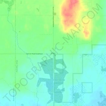 Mappa topografica O'Neil, altitudine, rilievo
