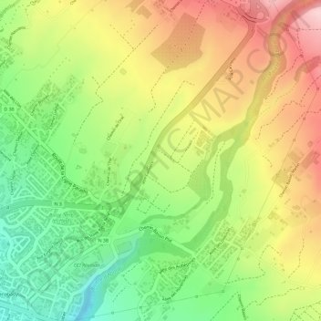 Mappa topografica Domaine de Mont Caprice, altitudine, rilievo