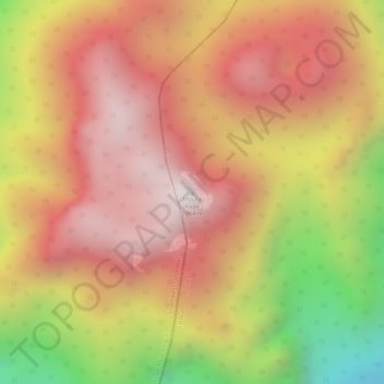 Mappa topografica Mount Kupe, altitudine, rilievo