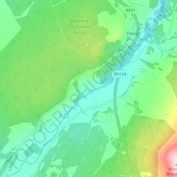 Mappa topografica Faillie, altitudine, rilievo
