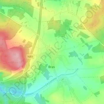Mappa topografica Bras-Haut, altitudine, rilievo