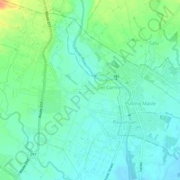 Mappa topografica Benedicto, altitudine, rilievo