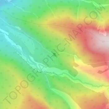 Mappa topografica Ramona Falls, altitudine, rilievo