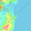 Mappa topografica Tathra, altitudine, rilievo