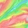 Mappa topografica Le Cerneux, altitudine, rilievo