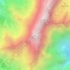 Mappa topografica Watzmann-Südspitze, altitudine, rilievo