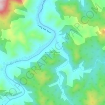 Mappa topografica Hongkong Point, altitudine, rilievo