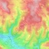 Mappa topografica La Villette, altitudine, rilievo