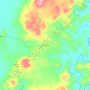 Mappa topografica Barlo, altitudine, rilievo