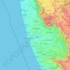 Mappa topografica Dakshina Kannada, altitudine, rilievo