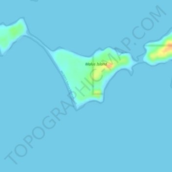 Mappa topografica Dampier Archipelago, altitudine, rilievo