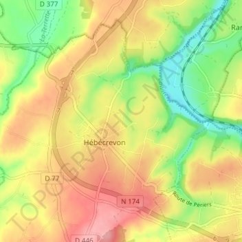 Mappa topografica La Cauvinière, altitudine, rilievo