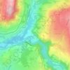 Mappa topografica Onnex, altitudine, rilievo