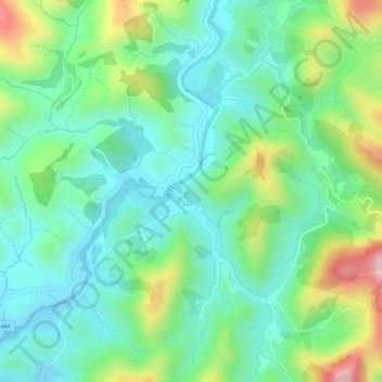 Mappa topografica Guaribu, altitudine, rilievo