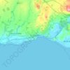 Mappa topografica Criccieth, altitudine, rilievo