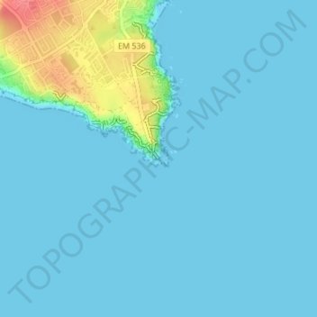 Mappa topografica Ponta da Piedade, altitudine, rilievo