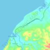 Mappa topografica Bonbon, altitudine, rilievo