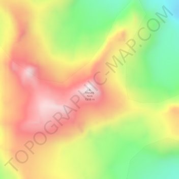 Mappa topografica Mount Nick, altitudine, rilievo