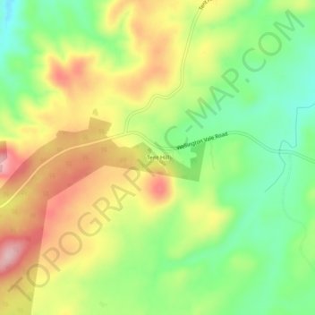 Mappa topografica Tent Hill, altitudine, rilievo