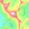 Mappa topografica Mount Darwin, altitudine, rilievo