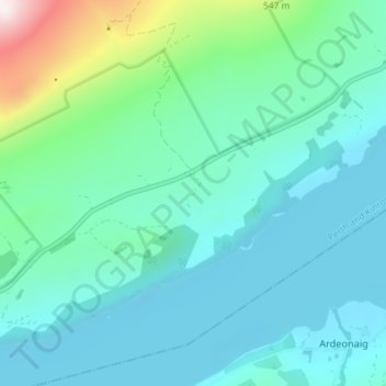 Mappa topografica Tombreck, altitudine, rilievo