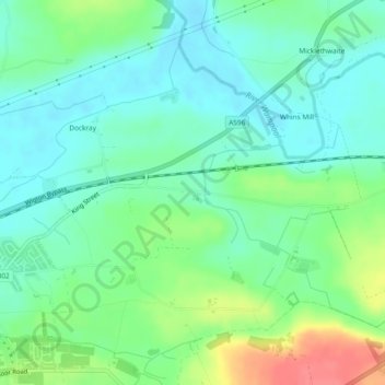 Mappa topografica Nova Scotia, altitudine, rilievo