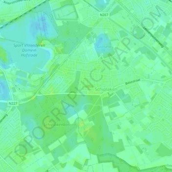 Mappa topografica Zevenbunder, altitudine, rilievo