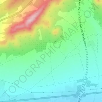 Mappa topografica Herrada del Manco, altitudine, rilievo