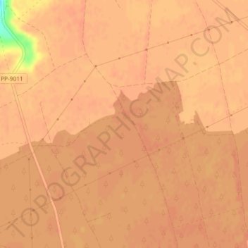 Mappa topografica La Rinconada, altitudine, rilievo
