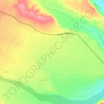 Mappa topografica Ipi, altitudine, rilievo